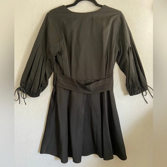 Anthropologie Hailee C Pilcher Black Classic Tuxedo Dress Size M - Picture 4 of 13